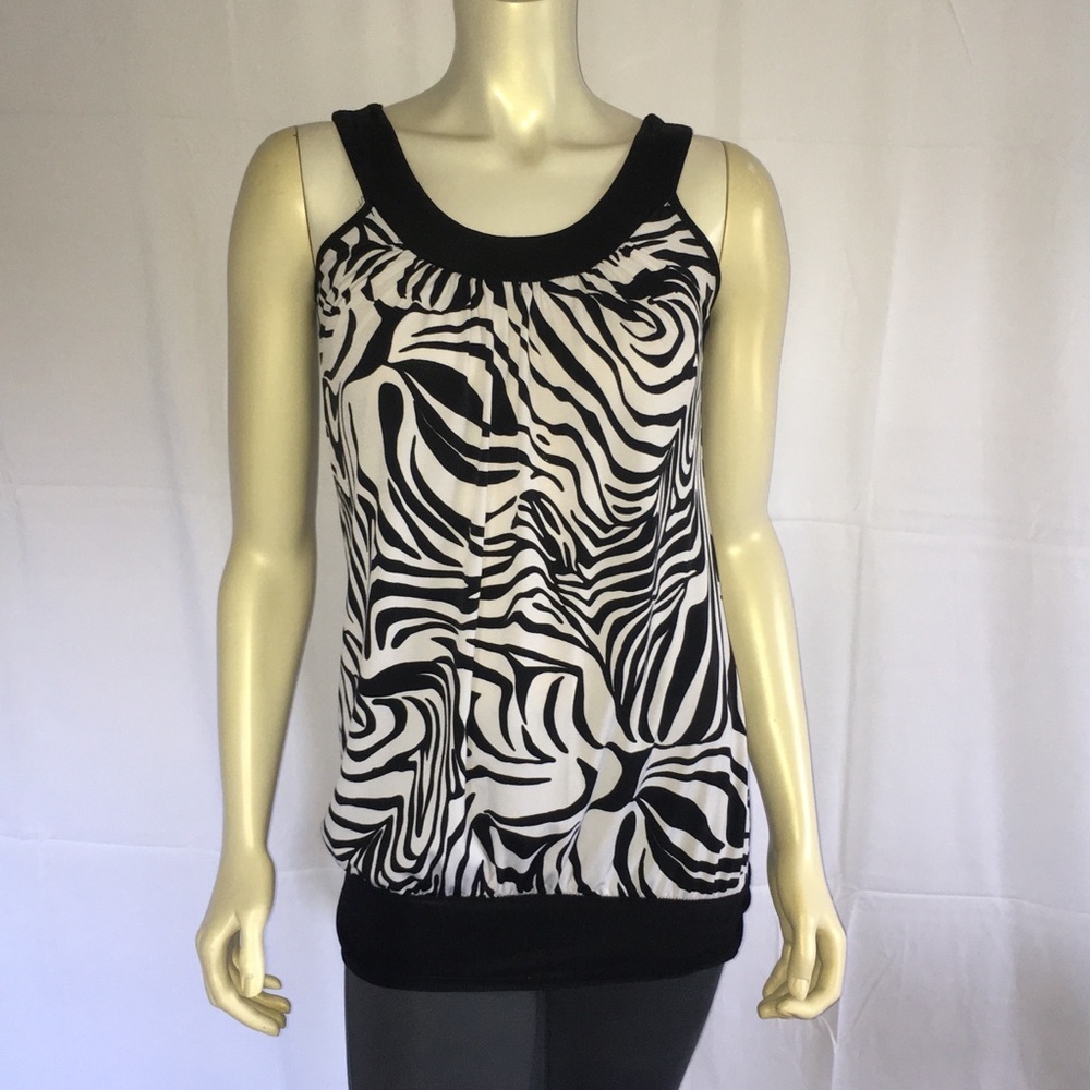 Catwalk to Sidewalk Zebra Striped Blouse S/M